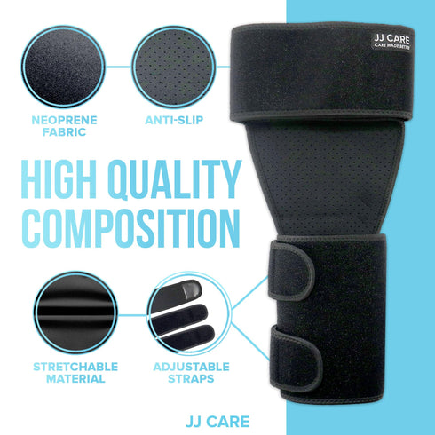 JJ CARE Hip Brace - 1 Pc Ortho Wrap Hip Brace for Sciatica | Stretchable Support Wrap with Thigh and Hamstring Braces - Fits up to 45" Waistline | Non-Slip Neoprene Design for Men and Women